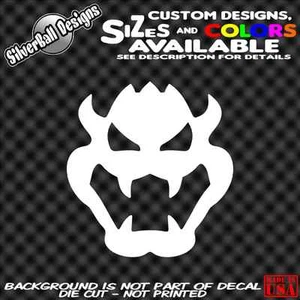 Bowser Custom Vinyl sticker NES Laptop Car Window Wii Nintendo Switch SNES Mario - Picture 1 of 1