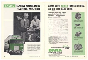 1964 Dana Spicer Truck Transmission 2 Separate Pg Ad: LASME Motor Express Trucks - Picture 1 of 1