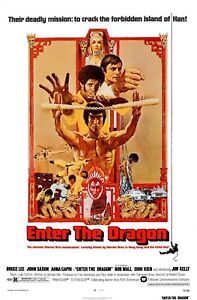 "ENTER THE DRAGON" (1973) one sheet - 27"x41" GREAT poster!