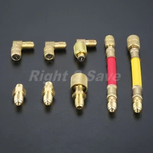 Car A/C Air Conditioner Refrigeration R134A R12 Converting Adapter Hose Set Kit - Bild 1 von 12