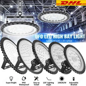 UFO LED Hallenbeleuchtung Deckenstrahler Werkstattleuchte Industrielampe Lampe - Bild 1 von 18