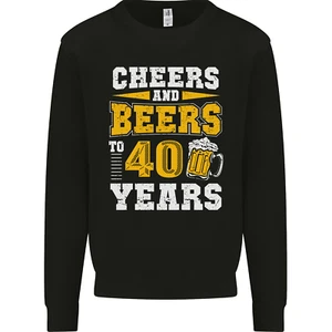 40th Birthday 40 Year Old Funny Alcohol Mens Sweatshirt Jumper - Picture 1 of 31