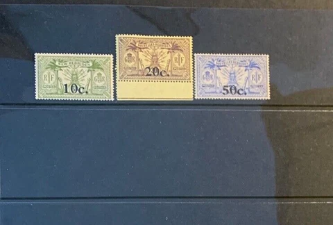 New Hebrides 1921 Issues MH (3) Cover