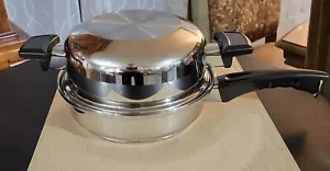 Skillet da cucina 9" con coperchio cupola 5 fogli acciaio inox multi-core usa - Foto 1 di 14