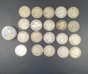 Lote de 20 monedas de medio dólar de plata barbero $10 FV G - EN MUY BUEN ESTADO 90% plata EE. UU. - Imagen 1 de 2