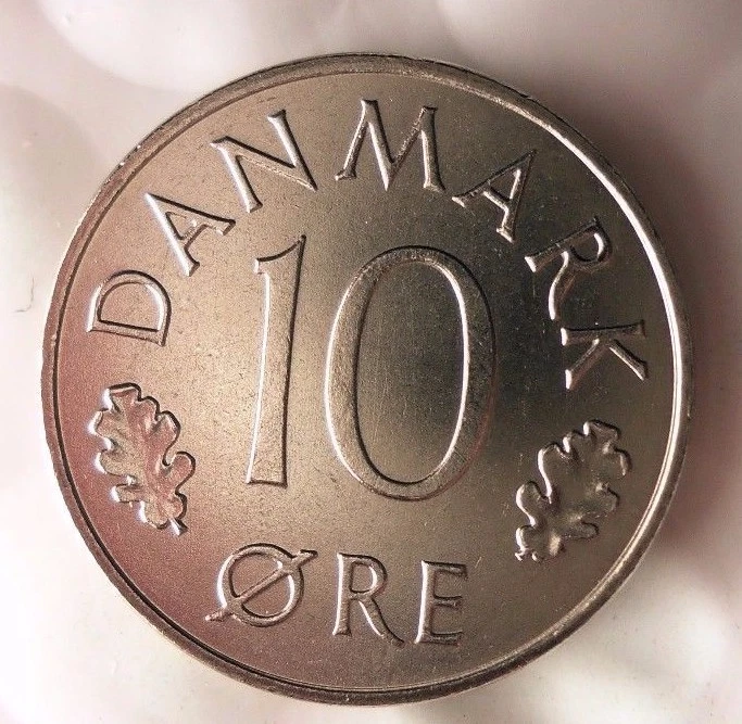 1973 DENMARK 10 ORE - Uncirculated from Mint Roll - BARGAIN BIN #EEE - Image 1 of 2