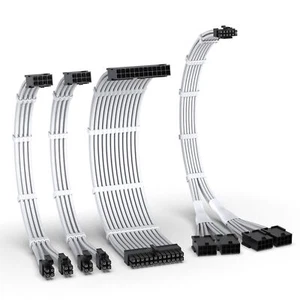 PCIE 5.0 12VHPWR Sleeved Cable Kit 16AWG Power Supply Cable Extension PC PSU ... - Picture 1 of 8