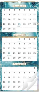 2025 Wall Calendar - 3 Month Calendar 2025, 11" X 26", 2025 Calendar (Vertical), - Picture 1 of 12