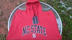 Sudadera con capucha roja de la Universidad Estatal de Carolina del Norte para hombre talla grande - Imagen 1 de 4