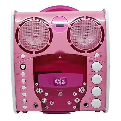 Singing Machine SML383P Portable CD/CDG Player Karaoke Machine Pink TESTED/WORKS - Image 1 of 4