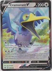 Tarjeta Rara Holográfica Cramorant V JCC Pokémon Espada y Escudo 155/202 - Imagen 1 de 1