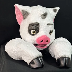 Mascarada Halloween Moana Cabeza de Cerdo Máscara de Látex Carnaval Fiesta Accesorios Conjunto Completo - Imagen 1 de 12
