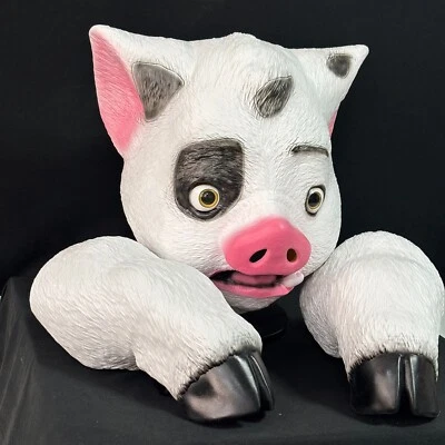 Mascarada Halloween Moana Cabeza de Cerdo Máscara de Látex Carnaval Fiesta Accesorios Conjunto Completo Foto 1 de 4