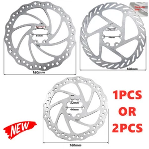 1/2PCS Mountain Bike Bicycle Brake Disc Rotor 160,180 Dirt Bike MTB incl Bolts - Picture 1 of 15