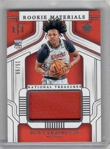 2024-25 Panini National Treasures Rookie Materials Bub Carrington 15/99 RC - Picture 1 of 2