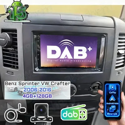 128GB Android 15 Autoradio Carplay GPS Für 2006-2016 Mercedes Benz Sprinter DAB+ - Bild 1 von 4