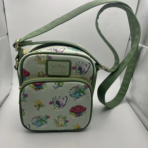 Borsa a tracolla Loungefly Pokemon tipo erba stampa allover AOP ottime condizioni - Foto 1 di 7
