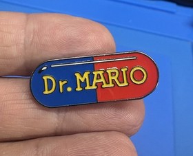 Dr. Mario Nintendo Enamel Pin Retro 90s Video Game hat Bag Puzzle Gameboy NES