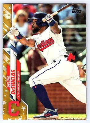 2020 Topps Factory Set Gold Stars #506 - Delino DeShields - Cleveland Indians - Image 1 of 2