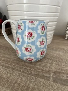 Cath Kidston Provence Rose Baby Blue Milk Jug Floral Flowers Country Shabby Chic - Picture 1 of 11