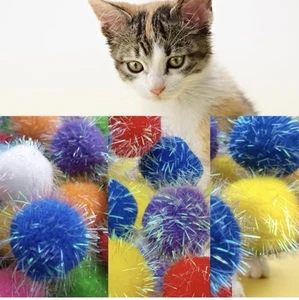 20 Stück gemischte Katzen Glitzerbälle für Katzen - Bild 1 von 5