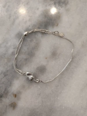 Pulsera Alex and Ani Seahorse cadena de tracción plata de ley  Foto 1 de 4