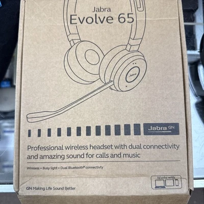 Jabra Evolve 65 SE Link380a MS Wireless Stereo Headset with Noise Cancelling Mic - Image 1 of 4