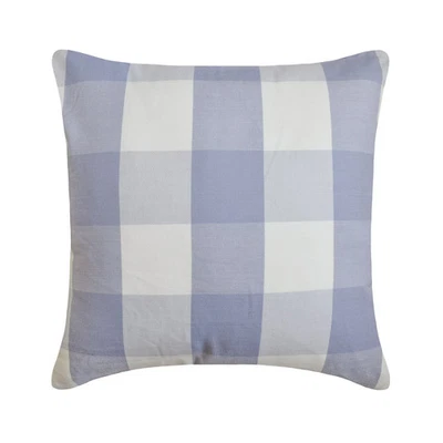 Lavender Decorative Throw Pillow Cover, 16"x16" Cotton Cushion - Lilac Plaid - Image 1 of 4