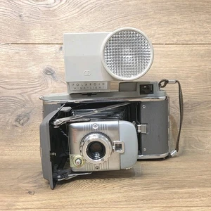 Cámara terrestre Polaroid modelo 80 vintage de los años 50 con flash de luz guiño sin probar - Imagen 1 de 7