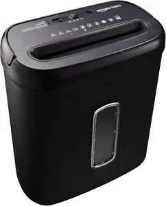Trituradora de 8 hojas de papel y tarjetas de crédito Amazon Basics nueva en caja - Imagen 1 de 6