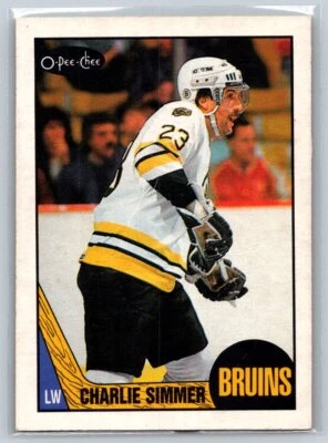 1987 O-Pee- Chee #52 Charlie Simmer Boston Bruins - Image 1 of 2
