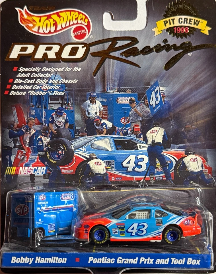 Hot Wheels Pro Racing 1998 Pit Crew #43 Bobby Hamilton 1:64 Diecast Set Foto 1 de 1