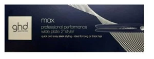 Plancha Plancha Plancha de Pelo GHD Max Styler 2" Herramienta de Peinado Profesional Negra - Imagen 1 de 1