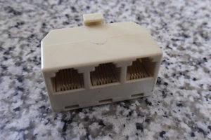 3-way Outlet Splitter Phone Telephone Modular Line Jack 3 Line Modular US SELLER - Picture 1 of 3