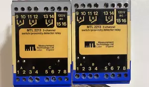 MEASUREMENT TECHNOLOGY MTL2213 3-CHANNEL PROXIMITY SWITCH DETECTOR RELAY (B01) - Picture 1 of 8