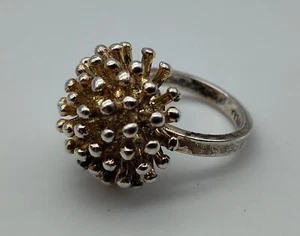 Vintage Star Burst MCM Sputnik Blume Sterling Silber 925 Ring Größe 8 - Bild 1 von 8