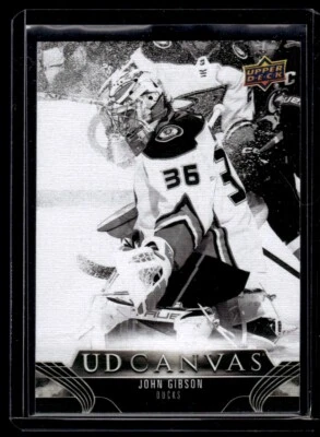 2023-24 Upper Deck UD Canvas Black John Gibson Anaheim Ducks #C3 - Image 1 of 2