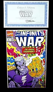 Infinity War Issue # 6 Ron Lim Signed Comic with COA Marvel Comics 1992 NM+ - Picture 1 of 7
