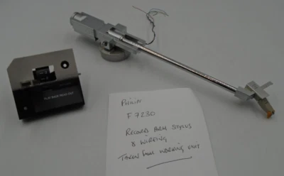 PHILIPS F7230 S/H REPLACEMENT RECORD ARM, STYLUS & ARM REST  PLEASE READ - Image 1 of 4