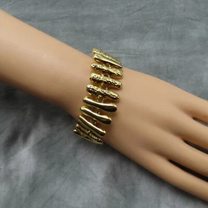Anne Klein Armband Vintage Grob Gold Glieder 7,5 Zoll Kette Statement 207c - Bild 1 von 17