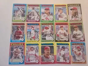 2024 Topps Heritage & Topps Series 1 Philadelphia Phillies Base Team Set w/RC's - Picture 1 of 2