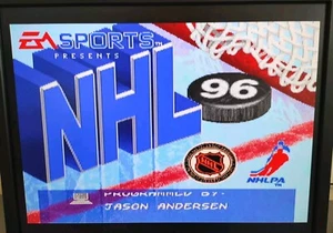 SNES Super Nintendo Cartridge Only EA Sports NHL 96 Hockey Authentic Tested - Picture 1 of 3