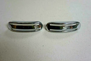 Jaguar XKE E-Type Dash Chrome Heater Bezels Pair - Picture 1 of 4