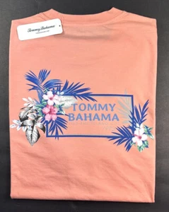 Tommy Bahama Men's T Shirt / Live The Island Life -PEACH AMBER - Cotton /Reg $54 - Picture 1 of 9