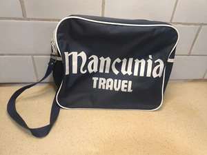 Vintage 1970/80s Mancunia Travel Flight Shoulder Bag Manchester Britpop Indie - Picture 1 of 7