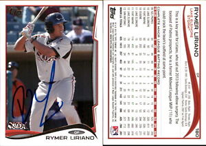 Rymer Liriano Signed 2014 Topps Pro Debut #180 Card Lake Elsinore Storm Auto AU