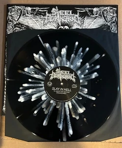 LP:  STEEL BEARING HAND - Slay In Hell  SPLATTER VINYL NEW DEATH THRASH METAL - Picture 1 of 3