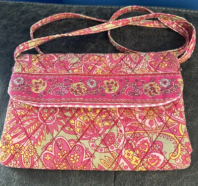 Vera Bradley Pink Floral Pink Gingham Inside Crossbody Wallet - Image 1 of 4