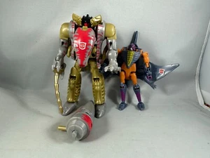 Transformers Grimlock & Terranotron/Swoop Robots In Disguise Dinobots Complete - Picture 1 of 3