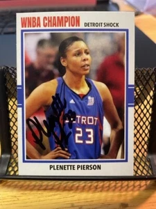 Plenette Pierson Autographed Signed Detroit Shock WNBA Basketball Card - Picture 1 of 1